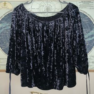 Velvet Off the Shoulder Top
